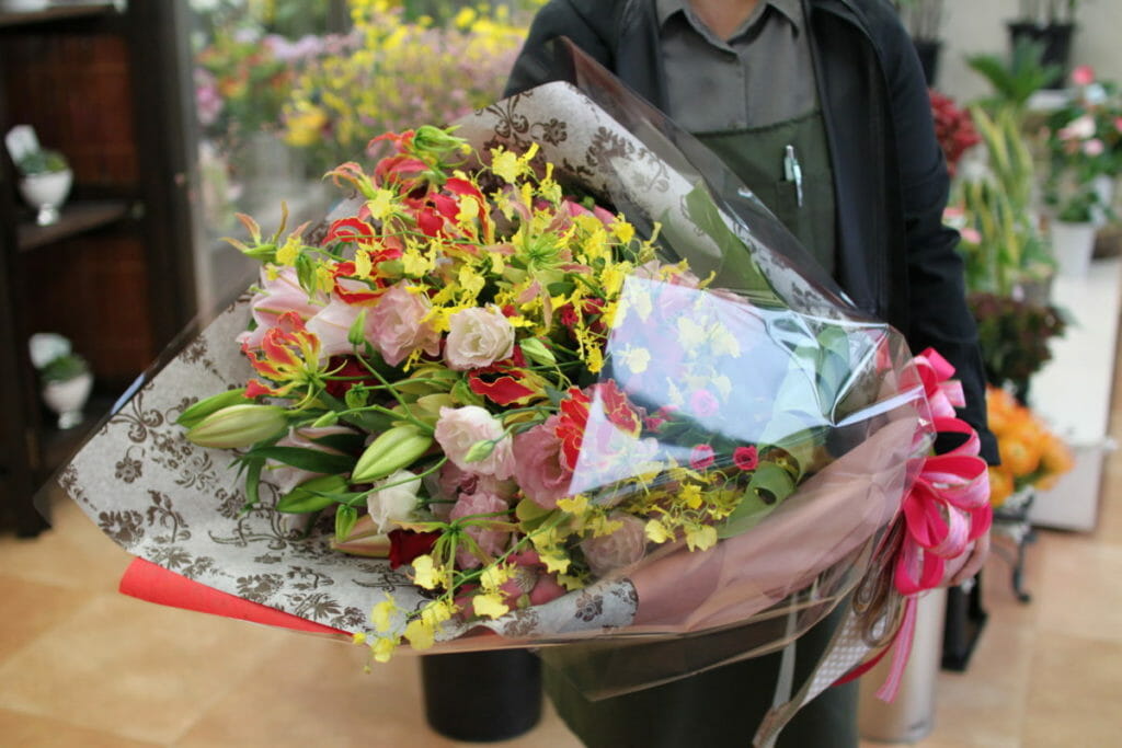 bouquets given at farewell parties