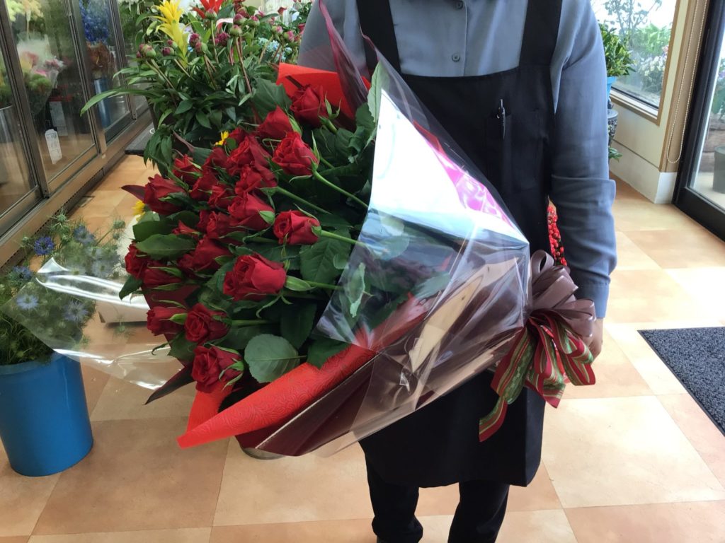 赤バラ30本花束