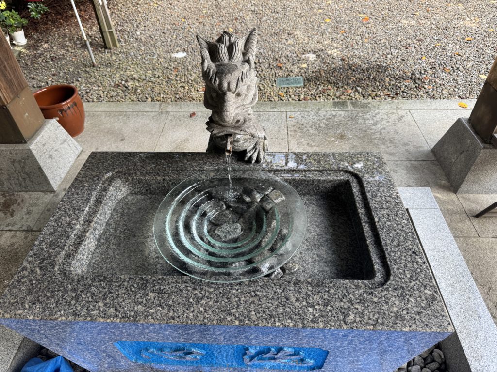 開始前の手水鉢